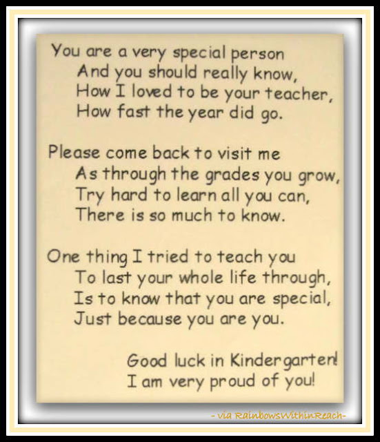 photo of: Preschool End of Year Poem at RainbowsWithinReach