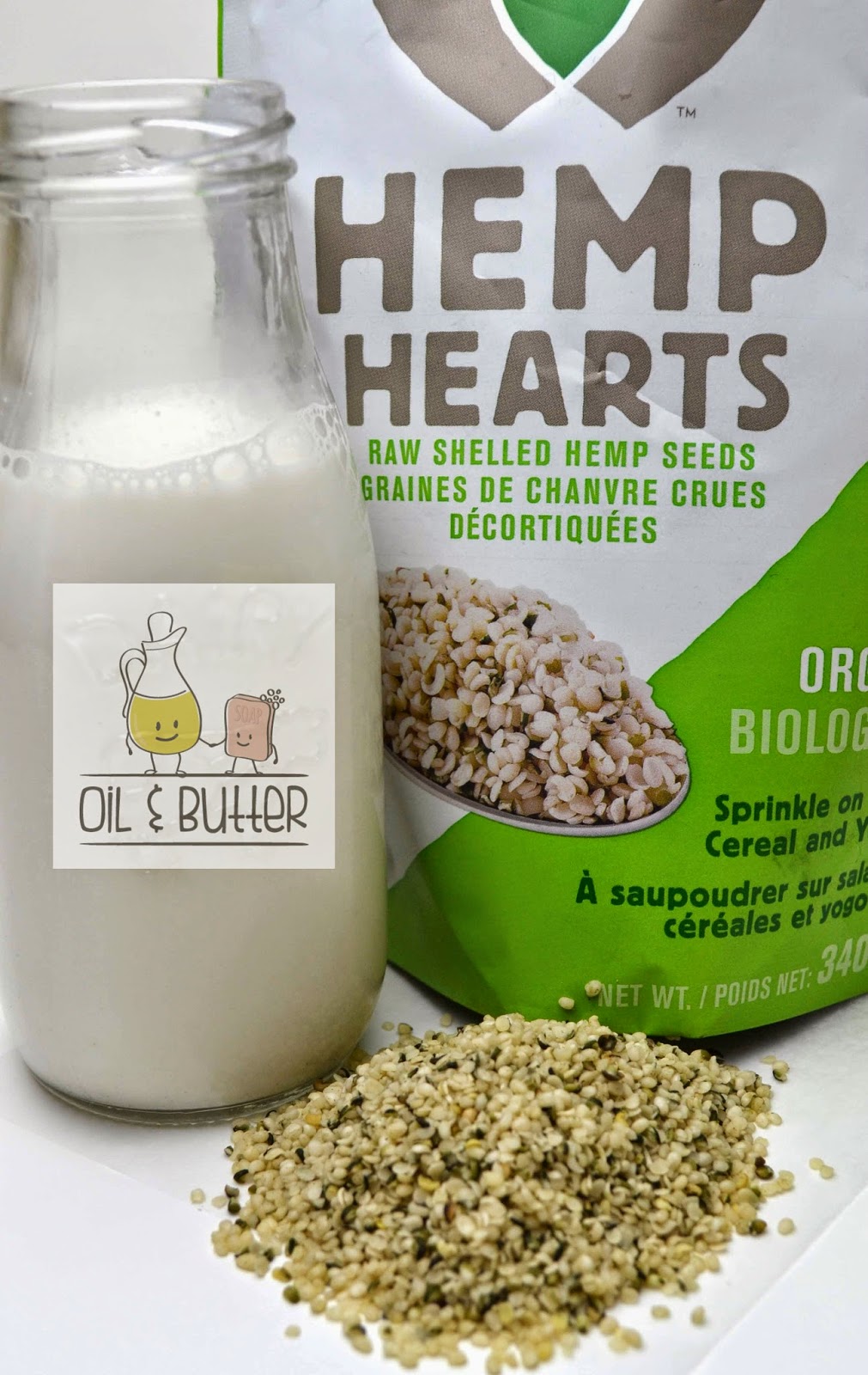 Oil & Butter Hemp Soap made with homemade hemp heart milk and hemp