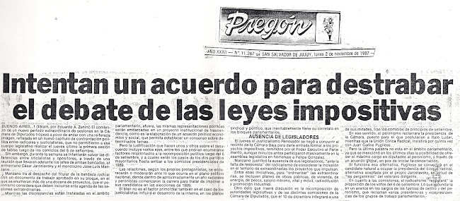 Nota "El Pregón" (Jujuy)