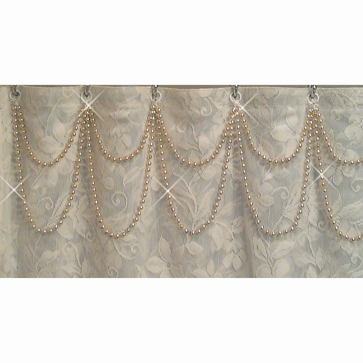 Shadez of Michelle Shower Curtain Bling Gold Pearl