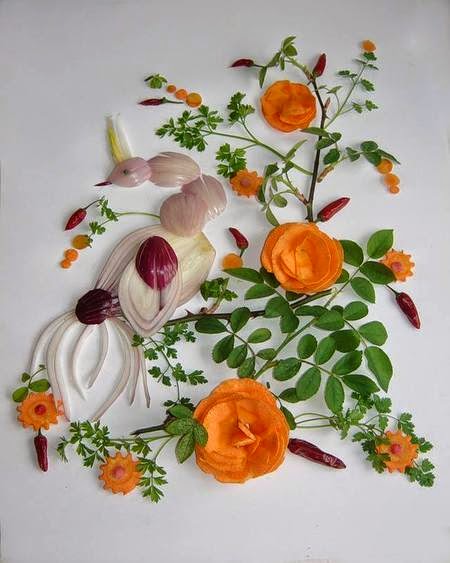 Food art ; beautiful onion
