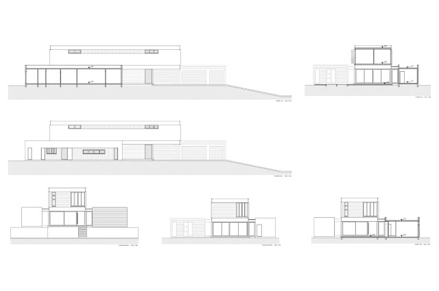 Section drawings of the Haack House