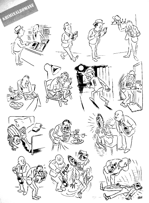 Viñeta muda de Herluf Bidstrup Herluf Bidstrup, viñeta, novelas policíacas o suspense