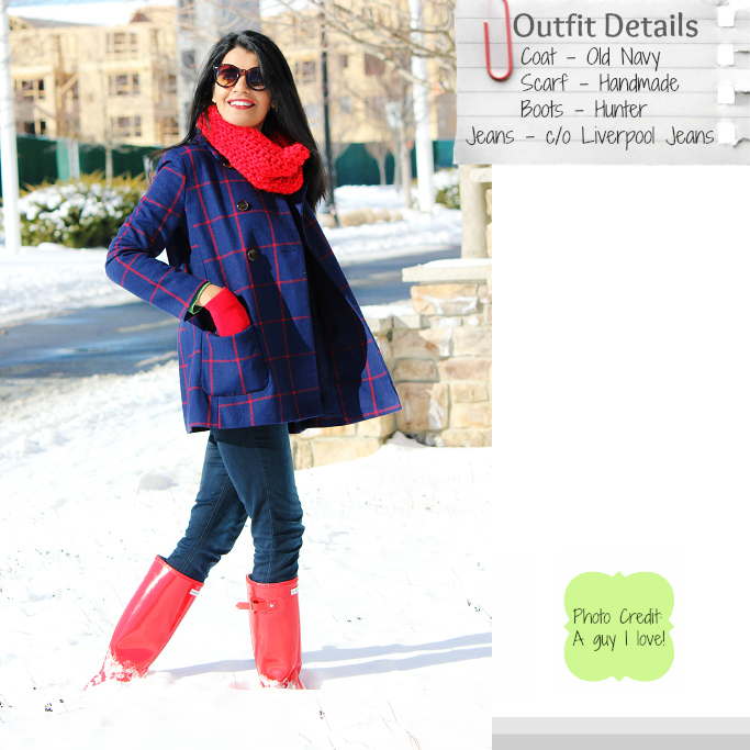 red peacoat outfit