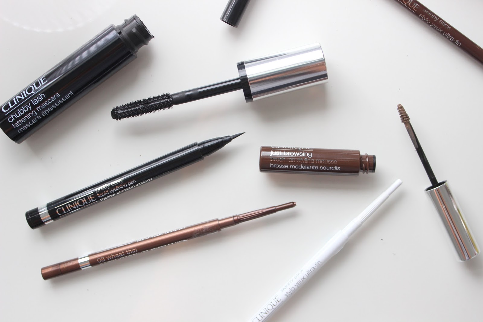Clinique Eyes Chubby Lash, Just Browsing & Pretty Easy Eyeliner