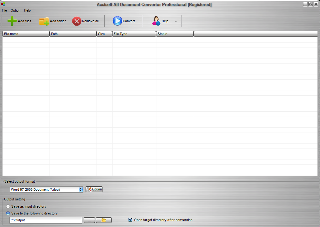 Aostsoft All Document Converter Professional - Free