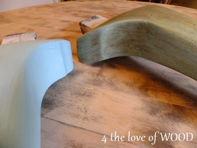 4 the love of wood DARK WAXING A PAINTED DINING TABLE hard wearing