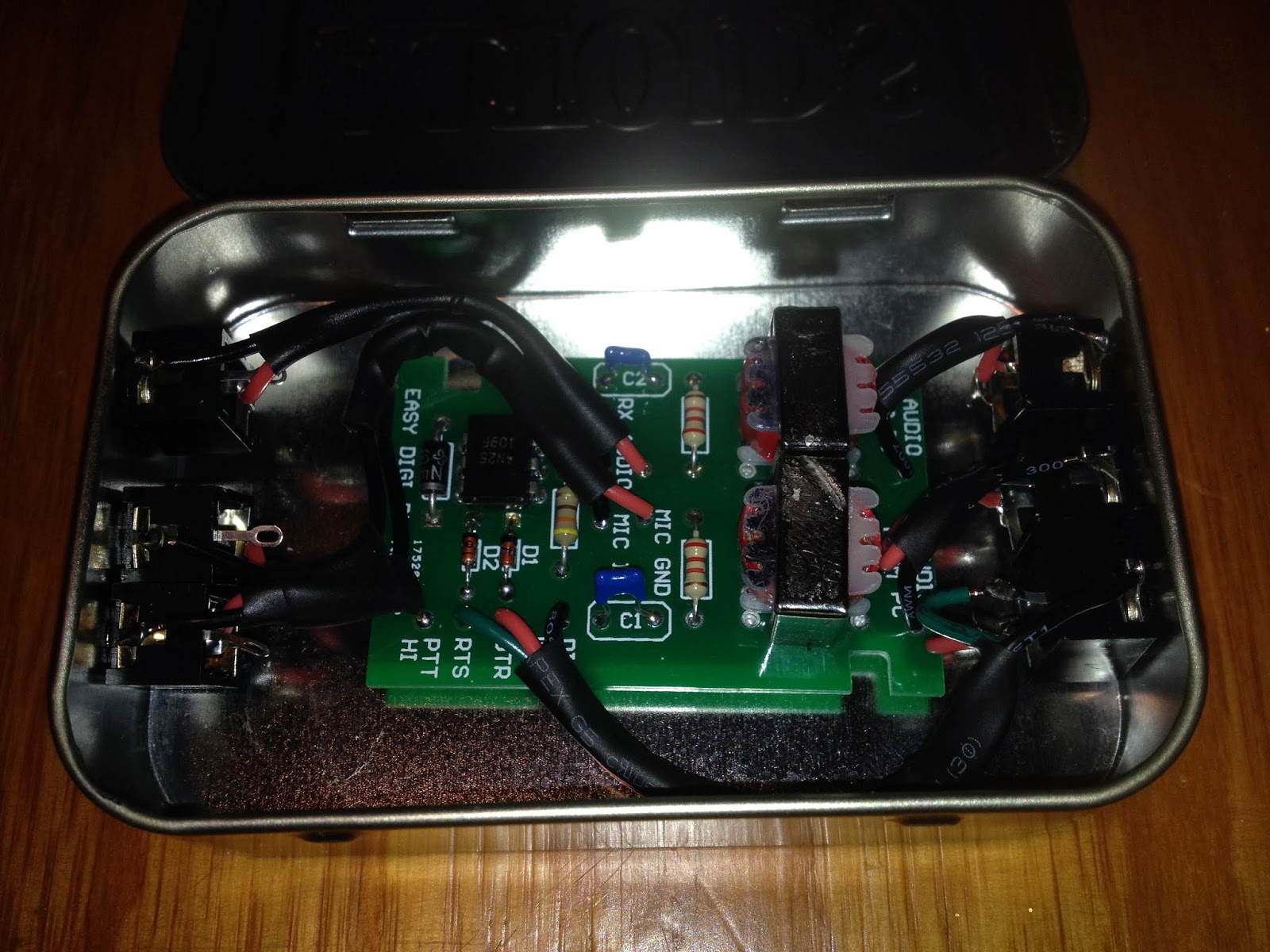 Adventures in Ham Radio Enclosure for KF5INZ "Easy Digi" Sound card