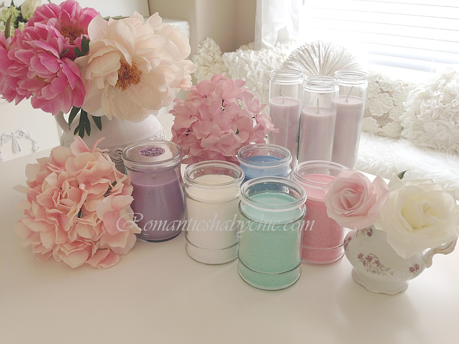 My Shabby Chic Home Romantik Evim Romantik Ev Shabby chic Soft Pastel Color Candles