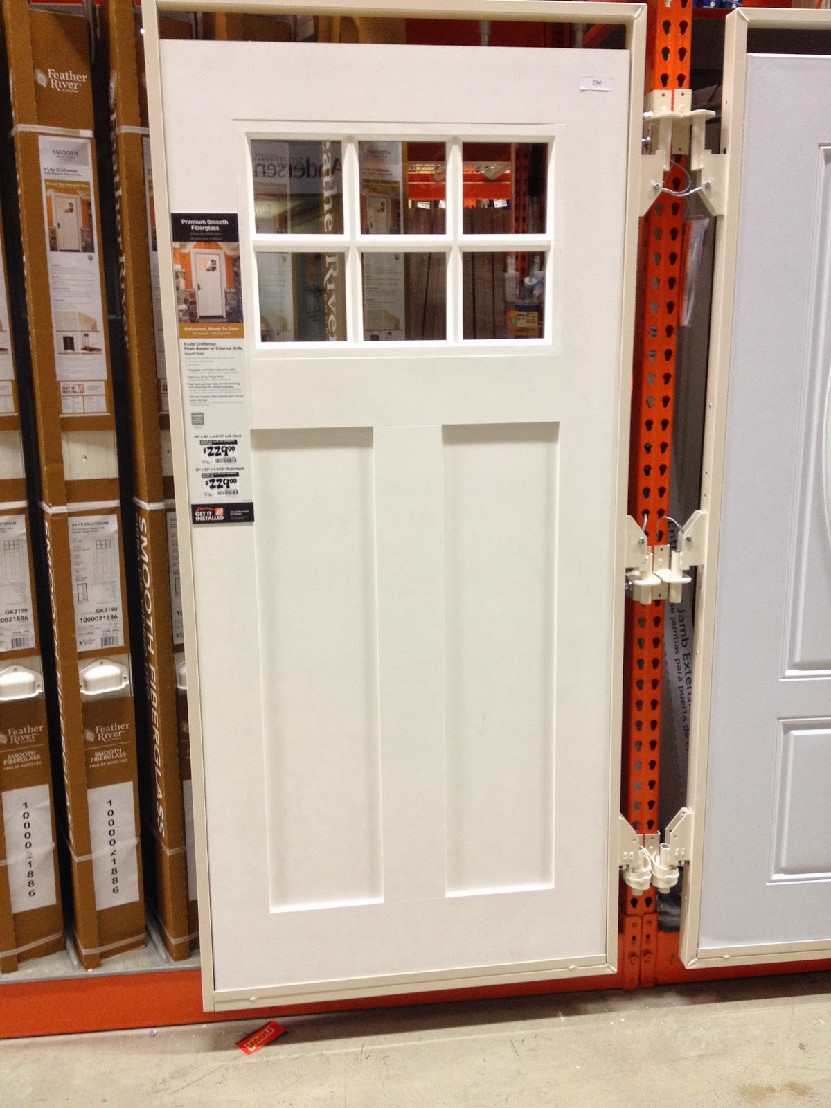 Yellow Brick Home: Showing the Back door the door.