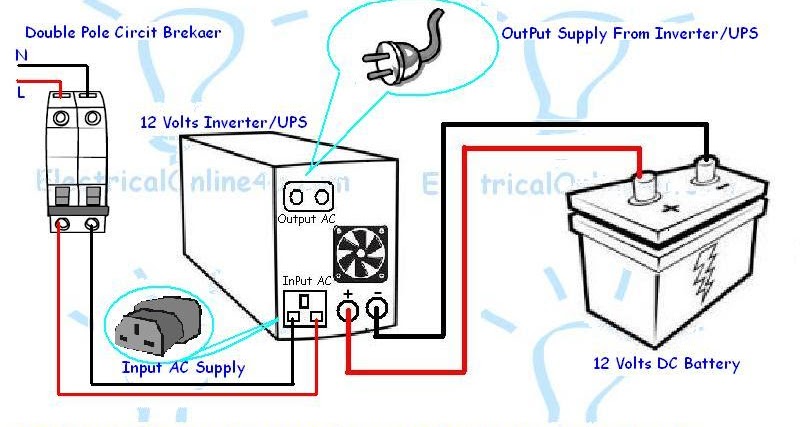 How To Connect UPS & Inverter to Battery and To AC Supply