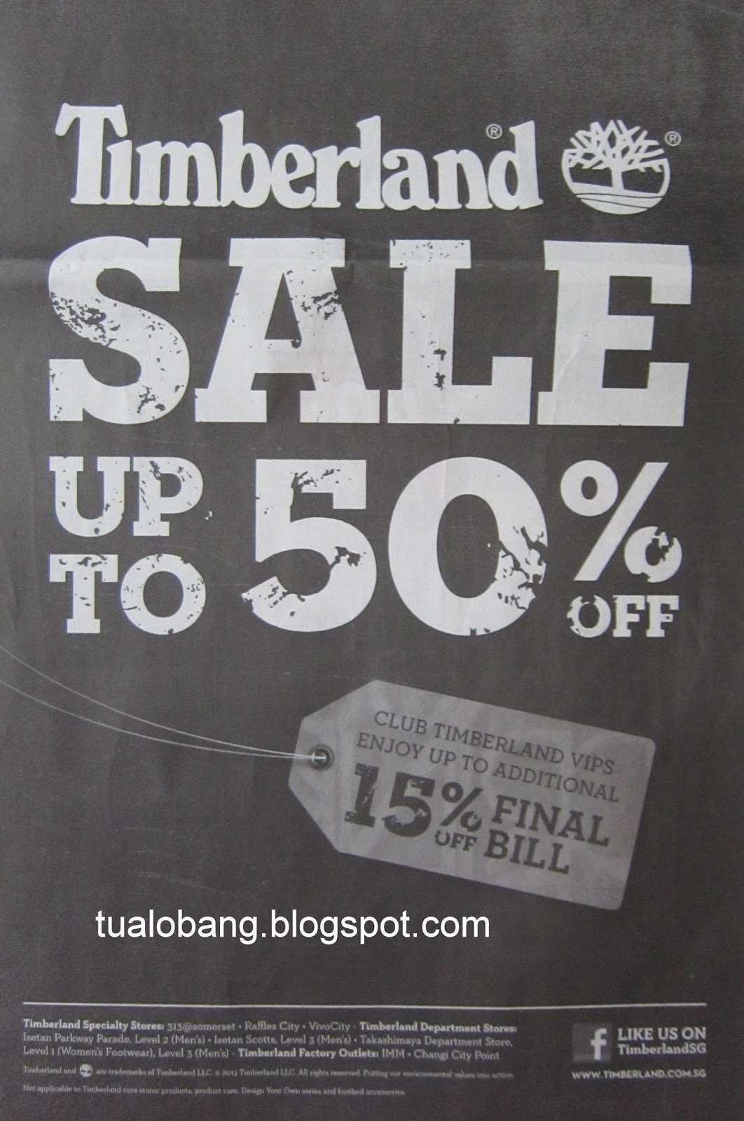 timberland changi city point sale