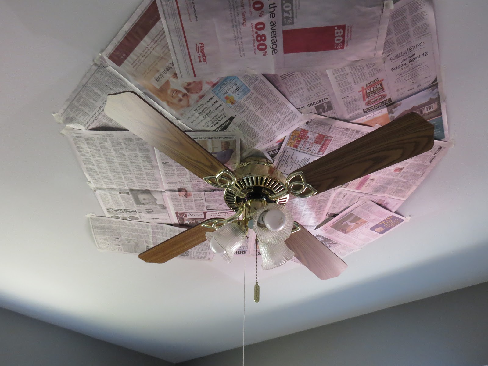 Walks Like Rain Serious Upcycle Ceiling Fan Update & DIY Mercury Glass