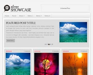 Silver Showcase Blogger Template