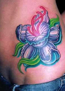 Flower Hip Tattoo Design Photo Gallery - Flower Hip Tattoo Ideas for Girls