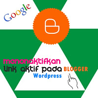 cara nonaktifkan link link aktif komentar
