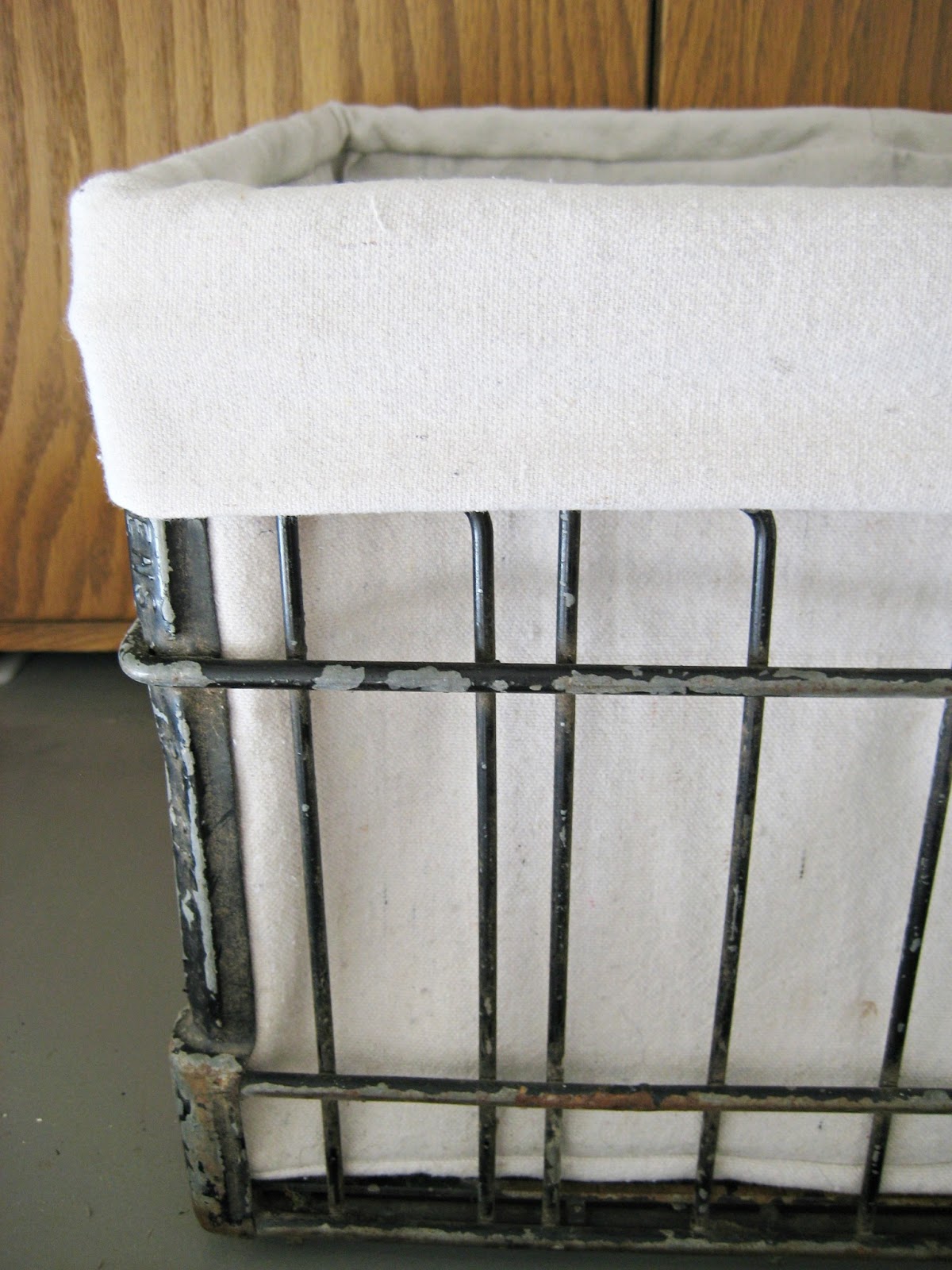 Happy At Home Fabric Lined Milk Crate