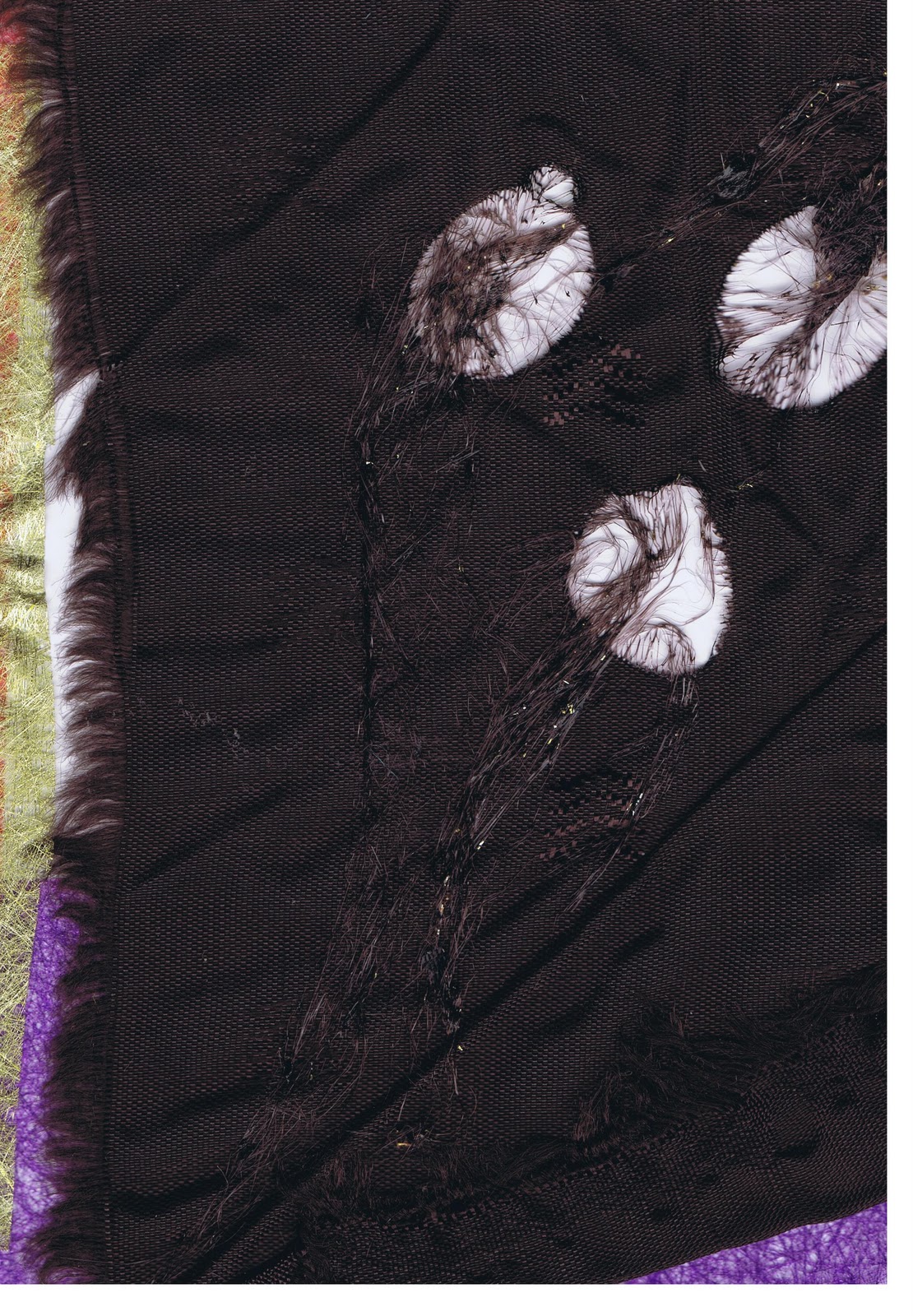 Fibre Art Burned fabrics