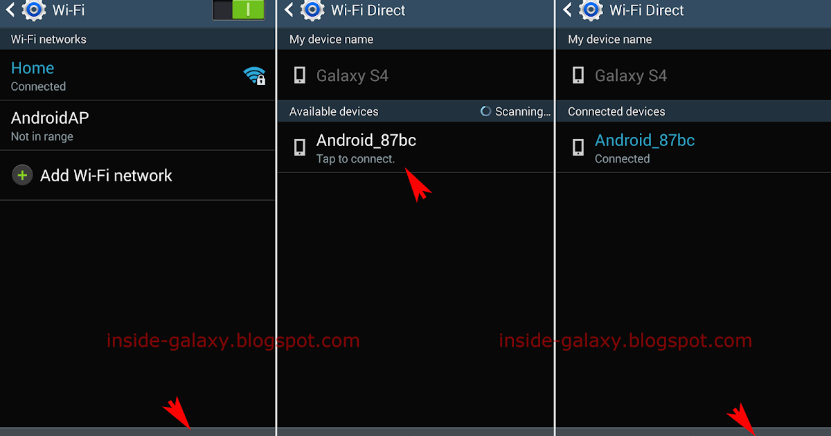 Inside Galaxy Samsung Galaxy S4 How to Enable and Use WiFi Direct