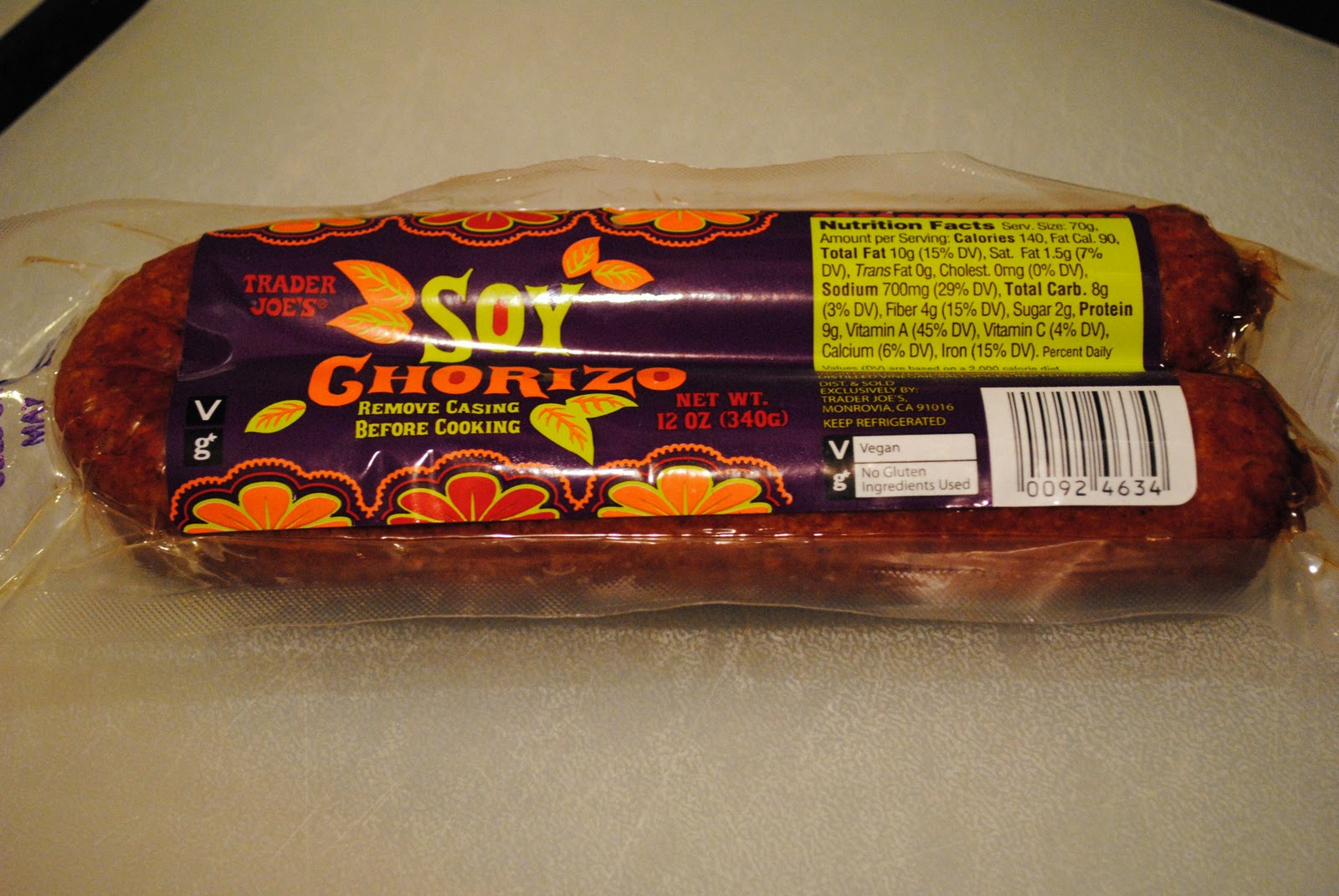 Veggies for Carnivores Trader Joe's Soy Chorizo