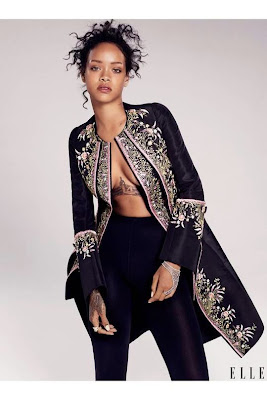 Rihanna Topless in Elle Magazine December 2014