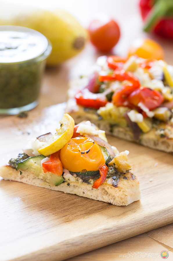 GRILLED VEGGIE PESTO FLATBREAD Cooking on the Front Burner