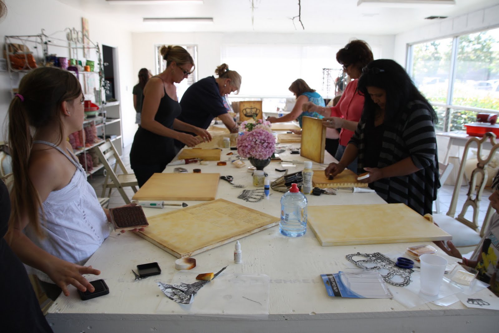 Urban Barn Beeswax Canvas Collage Class is Back!!