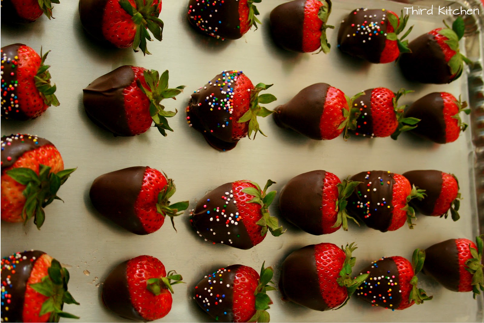 Third Kitchen Chocolate dipped strawberries with sprinkles