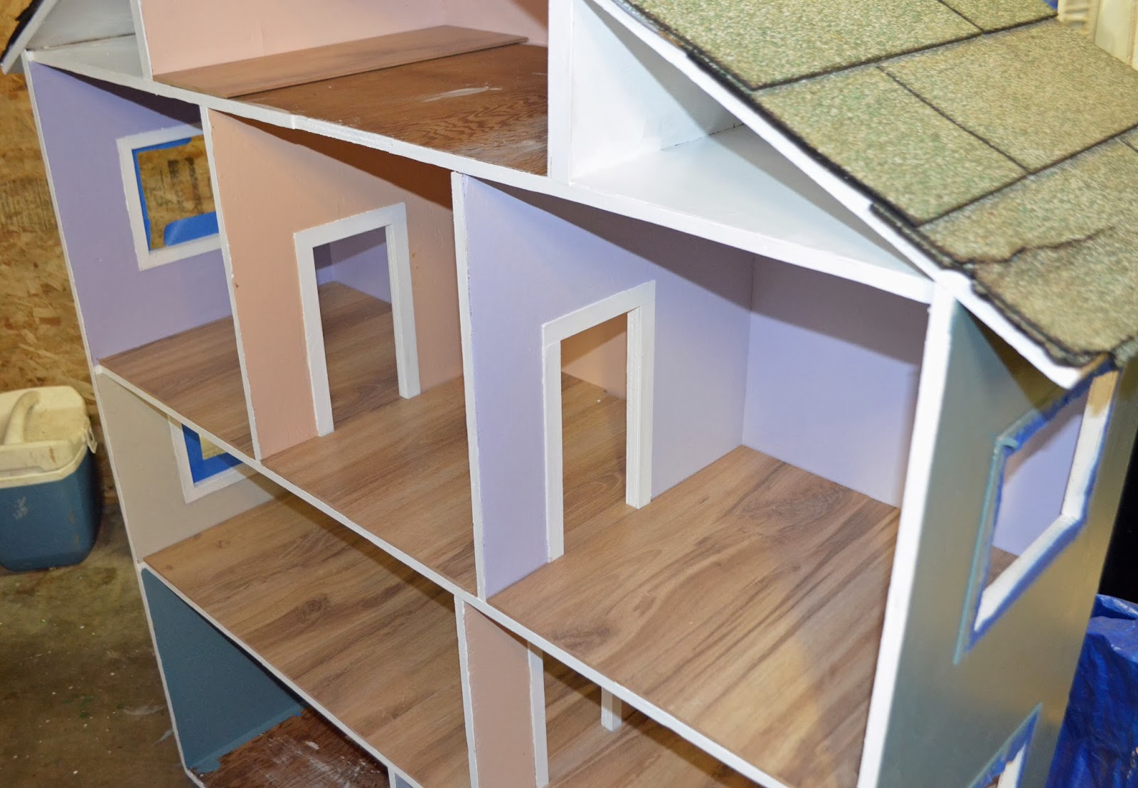 Pleasant Dreams Farm Dollhouse remodel almost complete.