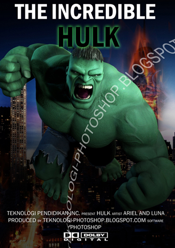 Membuat Poster Film Hulk | membuat poster film aksi tutorial photoshop Membuat Poster Film Hulk | membuat poster film aksi tutorial photoshop