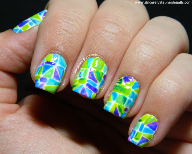 geometric nail art