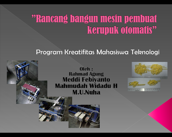 QUALITY CONTROL AND INSPECTION ENGINEER: RANCANG BANGUN MESIN PEMBUAT