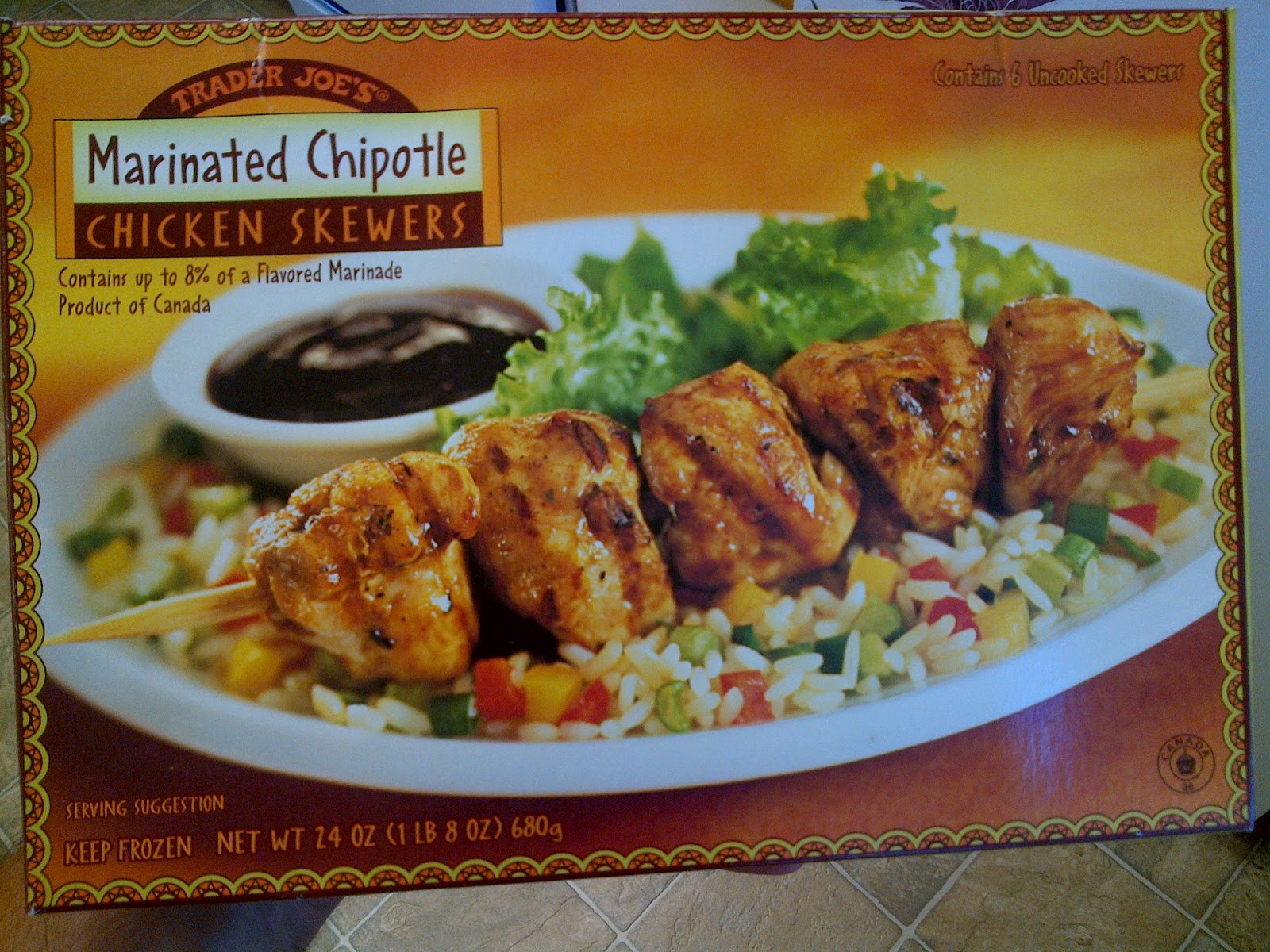 Meal Survivor Trader Joe's Marinated Chipotle Chicken Skewers