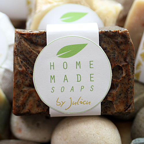 Homemade Soaps by Julicu Soap labels & wraps