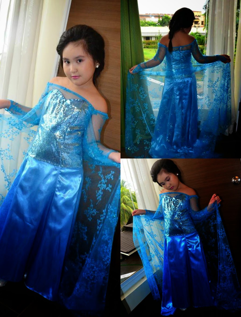 frozen gown for 7th birthday