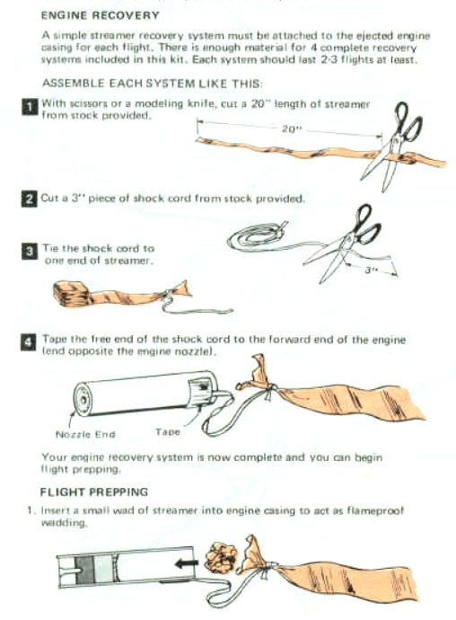 Model Rocket Building Streamer Recovery On Engine Eject Models TIP