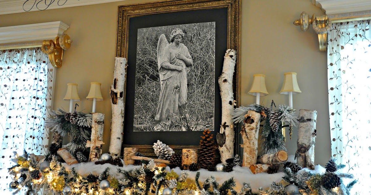 Serendipity Refined Blog Woodland Winter Mantel..and NFL Fooball
