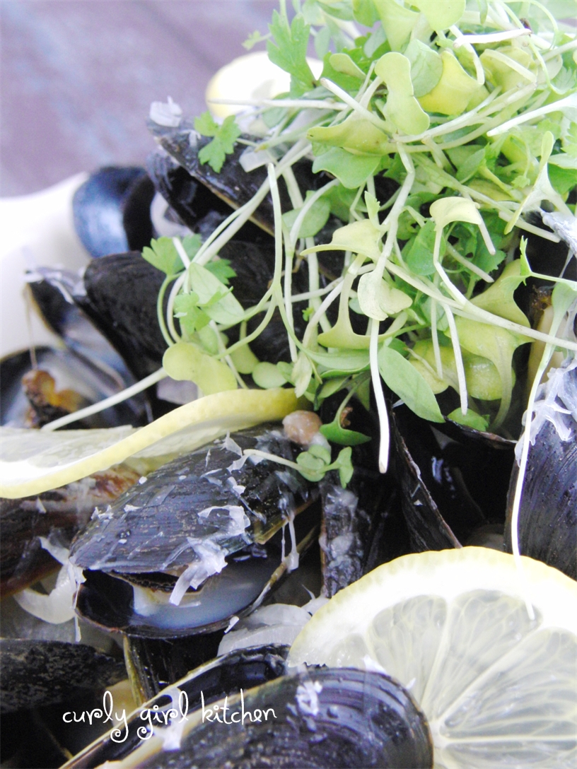 Curly Girl Kitchen Steamed Mussels and Thai Tuna Burgers