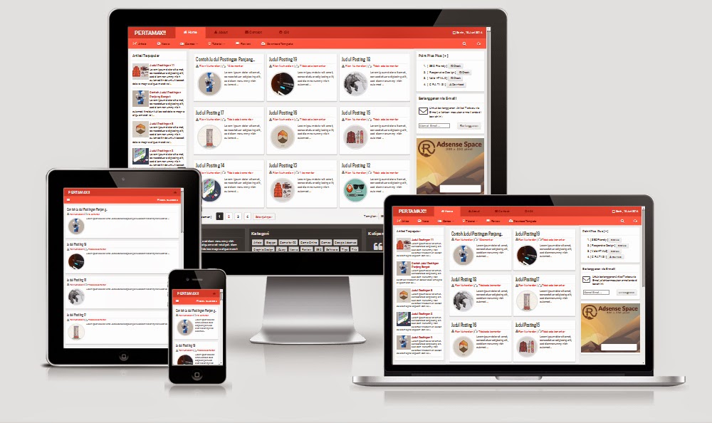 download pertamax responsive html 5 blogger templates