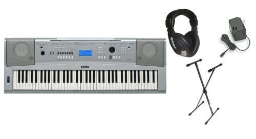 Yamaha DGX-230 Keyboard Bundle, 76 Keys - Includes Professional Headphones, Keyboard Stand, and Power Supply