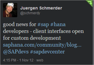 SAP HANA and R (The way of the widget)