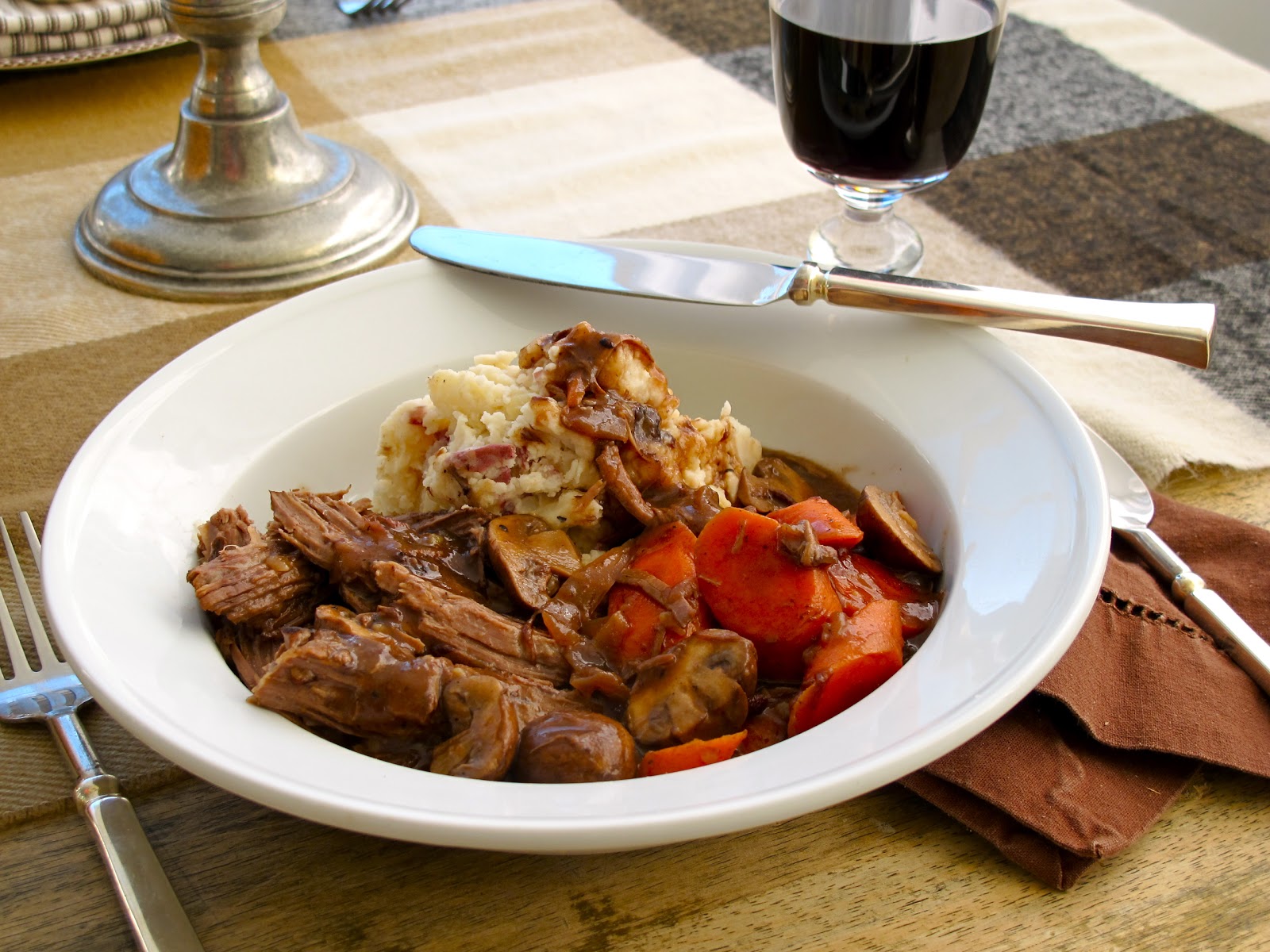 Jenny Steffens Hobick Pot Roast with Mashed Potatoes & Gravy Dinner Idea