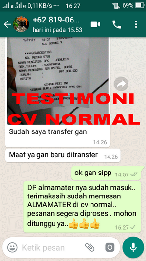 TESTIMONI PEMBELIAN JAS ALMAMATER CV NORMAL