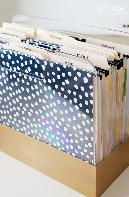 Five Minute Friday A Glam Gold File Box Desktop Organization Gold Desktop File Box