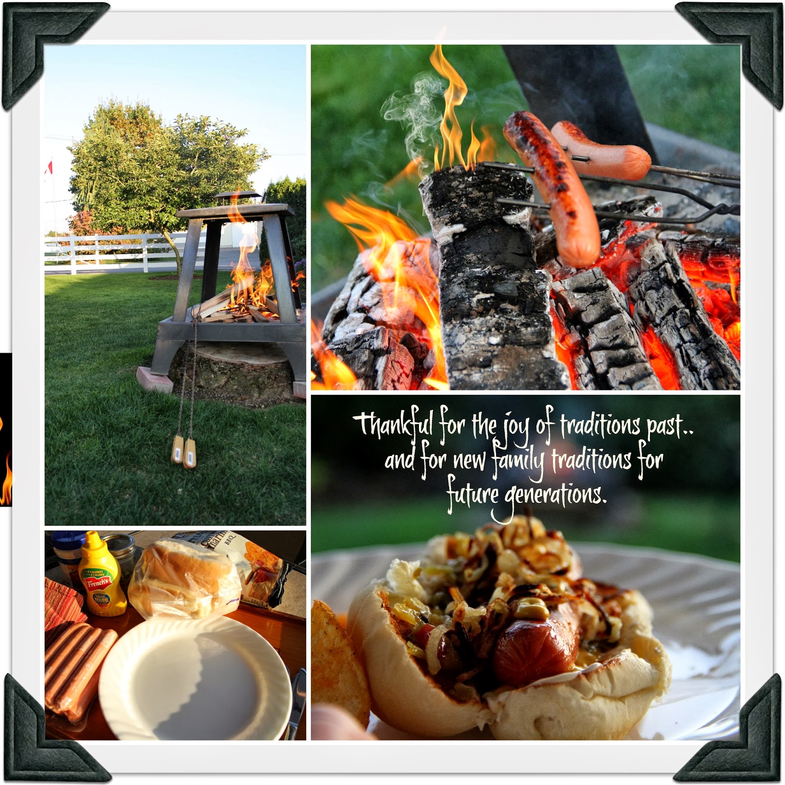 thankful for... thanksgiving wiener roast tradition... Day 15