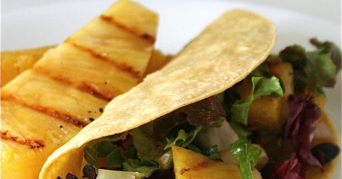 A Little Bit Crunchy A Little Bit Rock and Roll Grilled Pineapple Tacos with Black Beans