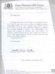 Carta de Agradecimento