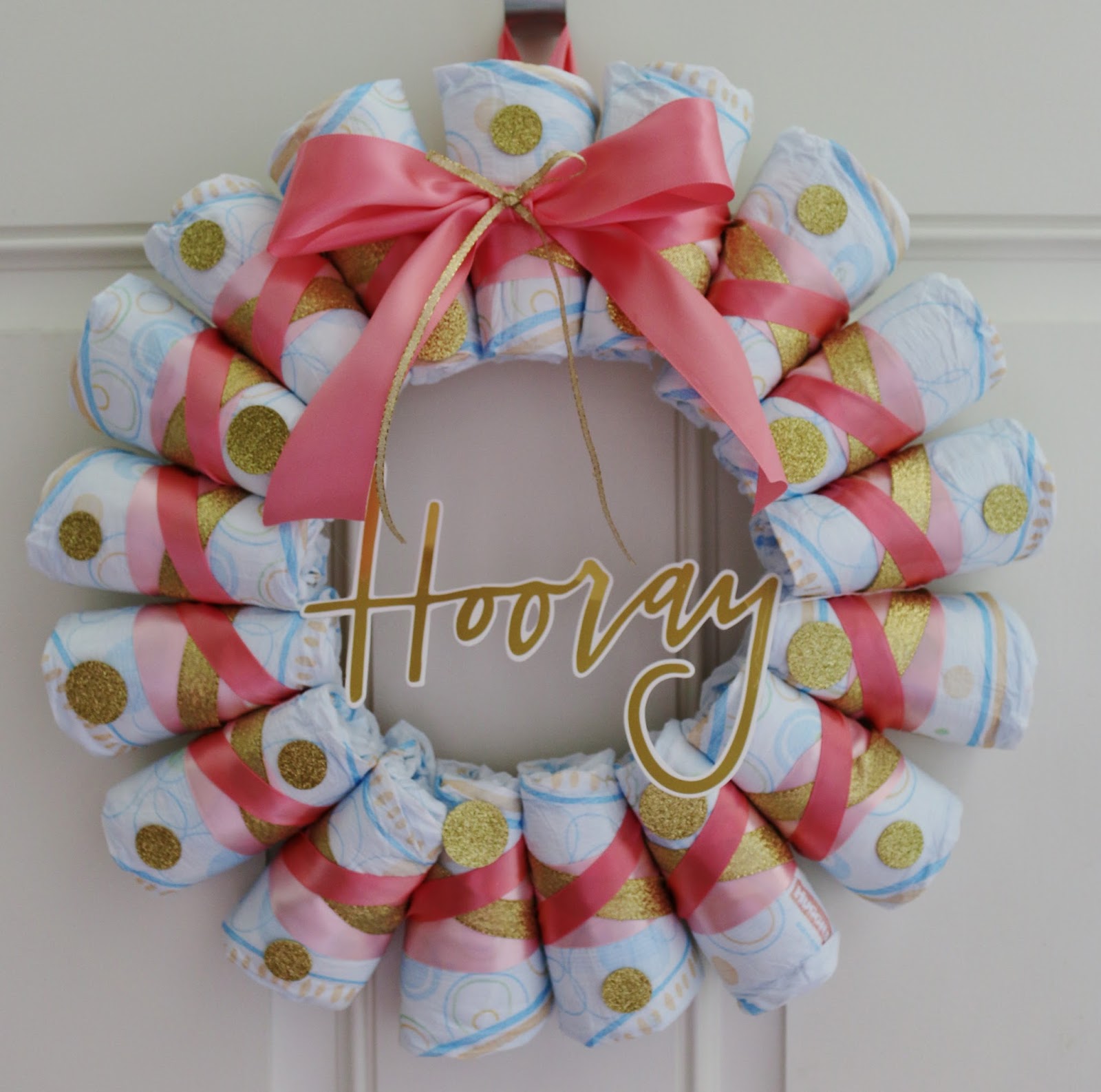 My Simple Modest Chic DIY Diaper Wreath Tutorial