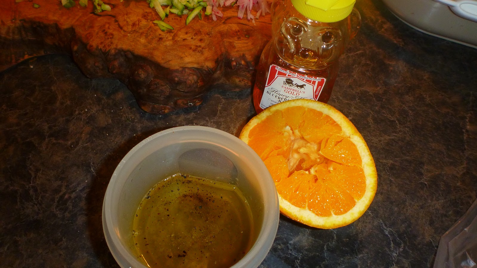 Halibut Nuggets and Chopped Salad