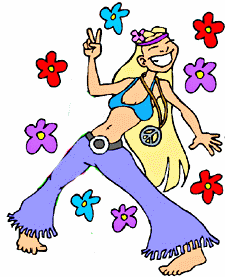 Hippie Chick Cartoon